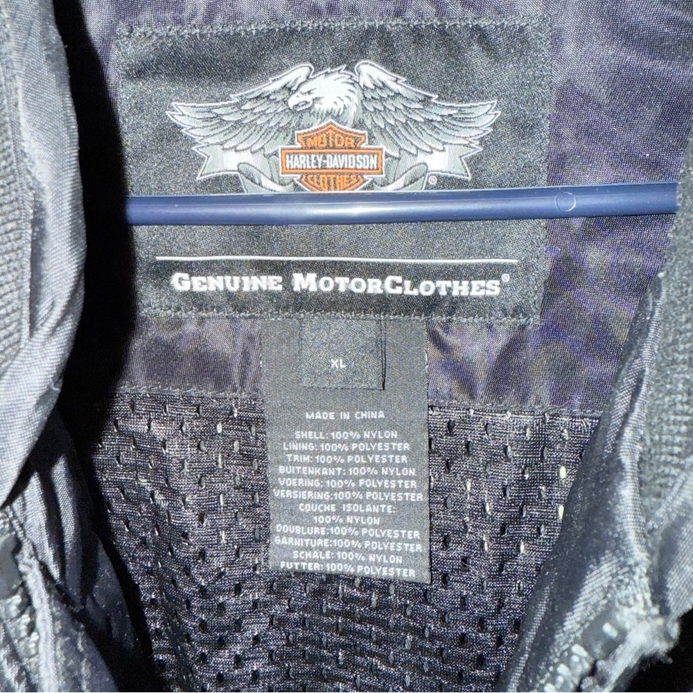 Harley-Davidson Black Nylon Bomber Jacket size XL - Picture 7 of 7